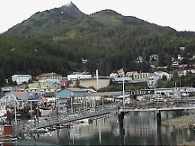 Cordova, AK: this is a photo of Cordova taken from the small boat harbor