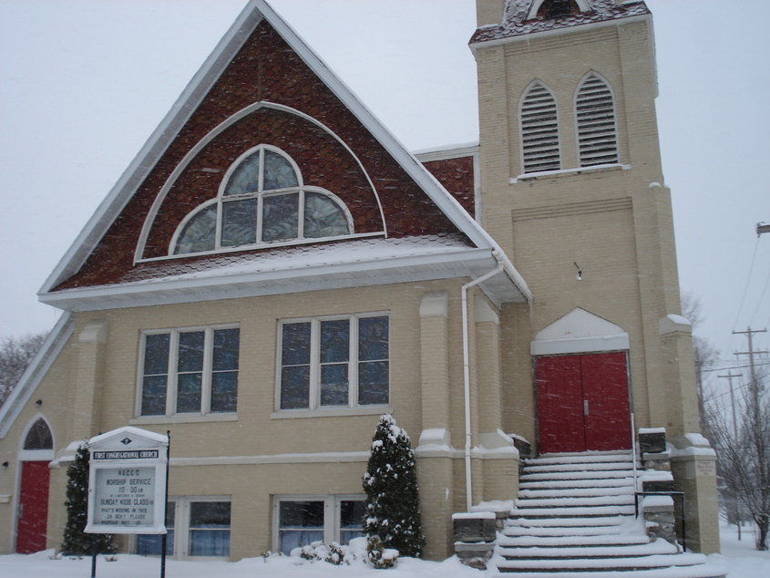Cheboygan, MI: First Congregational Church on historic Main Street