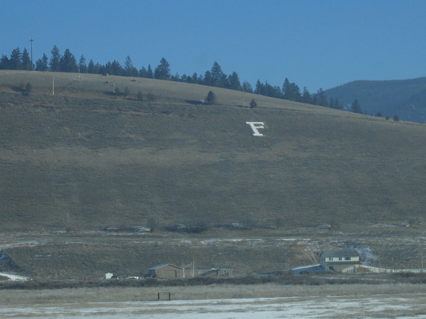 Frenchtown, MT "F" on hillside overlooking Frenchtown, MT photo