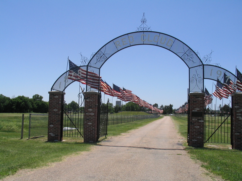 Red Cloud, NE: Cemetery Entrance, Red Cloud, NE