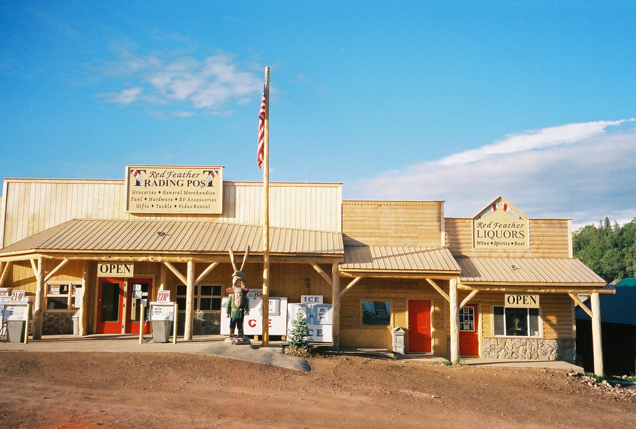 Red Feather Lakes, CO: Red Feather Trading Post & Red Feather Liquors, Main St