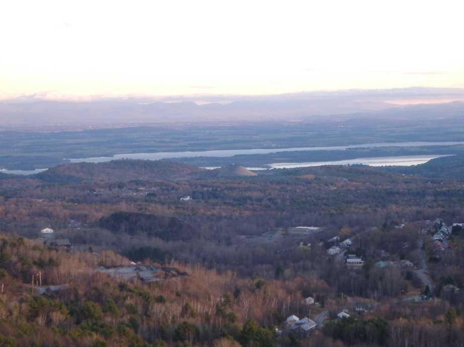 Mineville-Witherbee, NY: veiw of lake champlain from belfry mountain tower apx 1800 ft ..