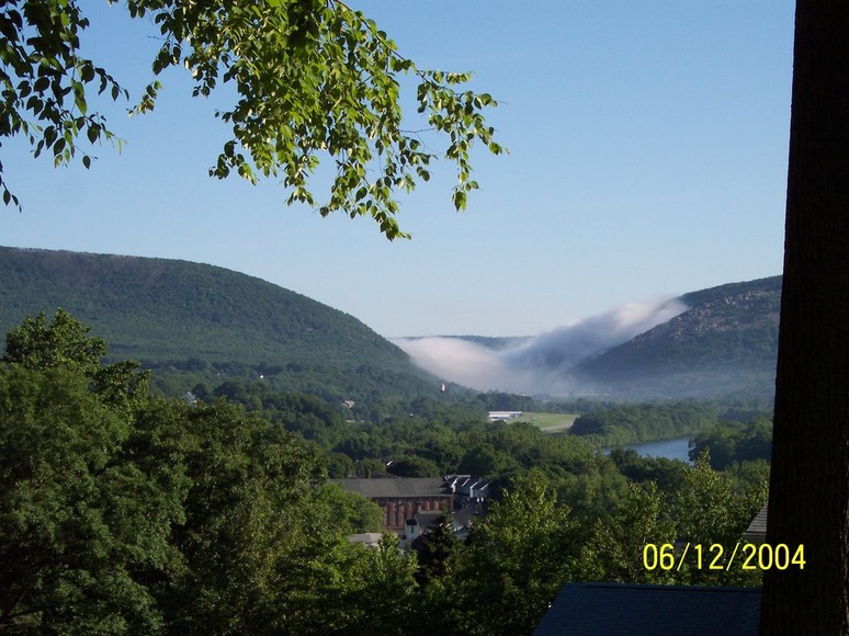 Slatington, PA: The Lehigh Gap from our front door...
