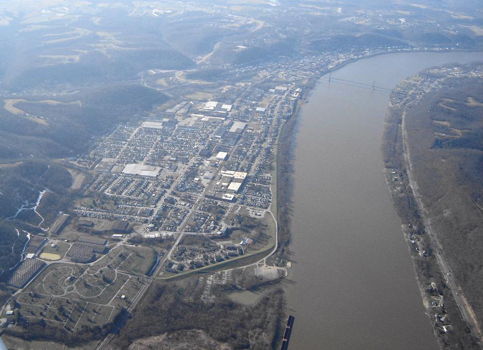 Maysville, KY: Maysville from the air.