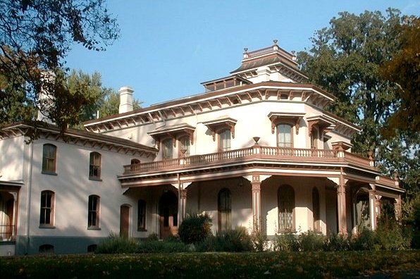 Chico, CA: Bidwell Mansion - Built 1865-1868, 10,000 sq.ft. 26 rooms, $66.000 to build. First home in Northern CA to have running water.