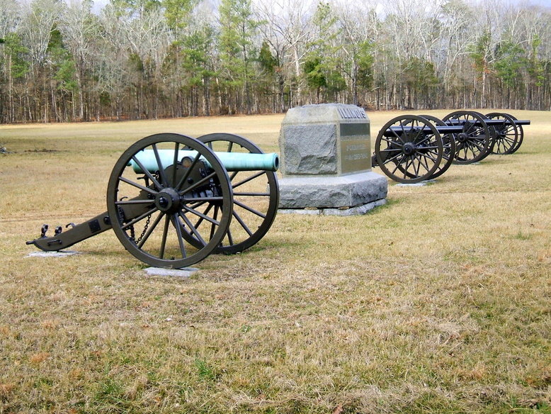 Chickamauga, GA: Canons in the Battlefield