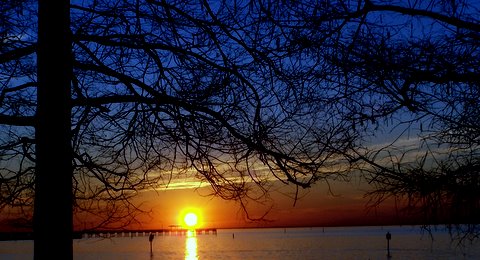 Fairhope, AL: Sunset at the Fairhope Pier