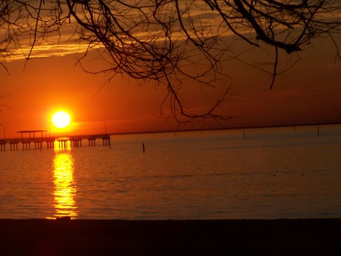 Fairhope, AL: Sunset at the Fairhope Pier