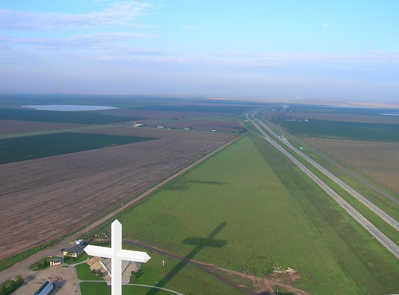 Groom, TX: Large Cross (from my model airplane)