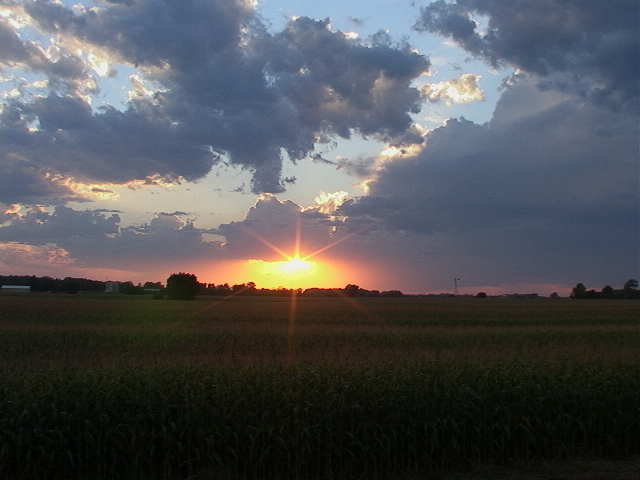 Worthing, SD: West End of Worthing - Sunset