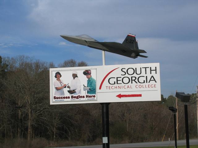 Americus, GA: South Georgia Tech sign on GA Hwy 49