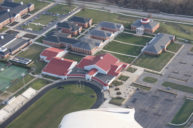 New Albany, OH: A birdseye view of New Albany High School