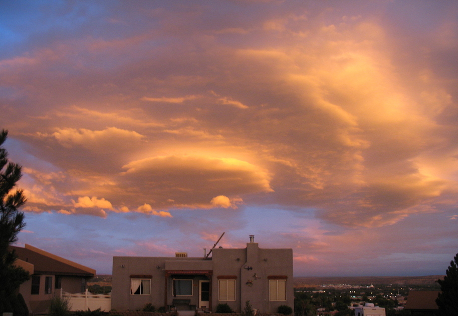 Farmington, NM: Sun Saturated Clouds Over Farmington