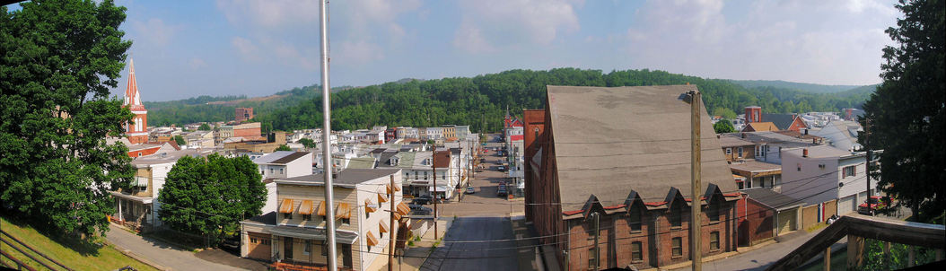 Mahanoy City, PA: An over look of Mahanoy City from the old Junior High School