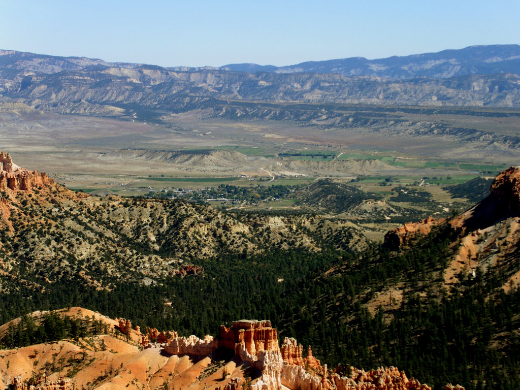 Tropic, UT Tropic, Utah as seen from Bryce Rim Trail photo, picture