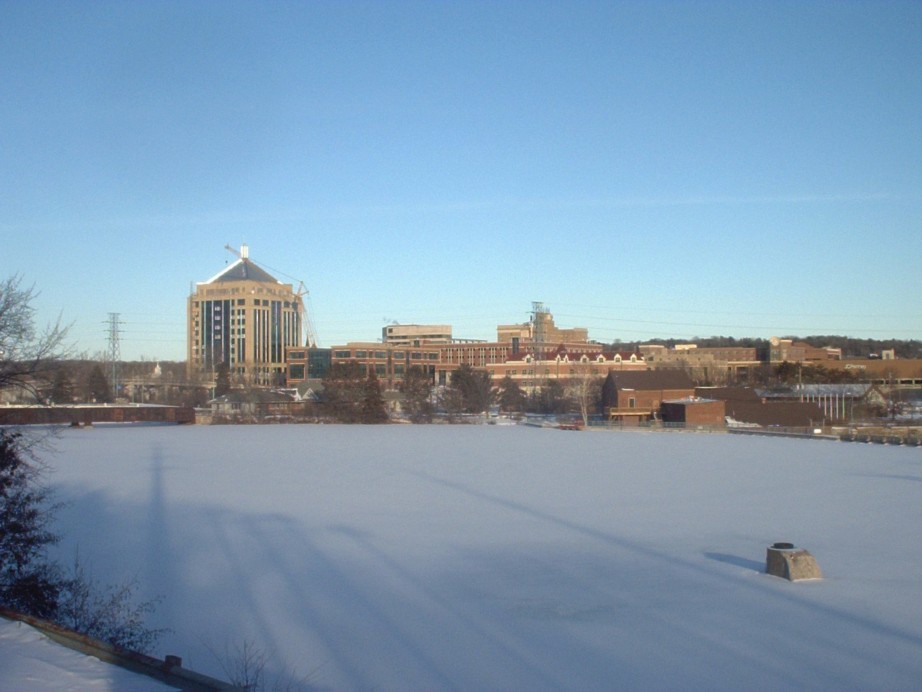 Wausau, WI: Downtown Wausau across the Wisconsin River