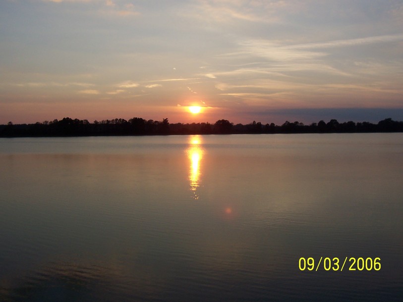 Horseshoe Lake, AR: Horseshoe Lake AR Sunset 9/3/06