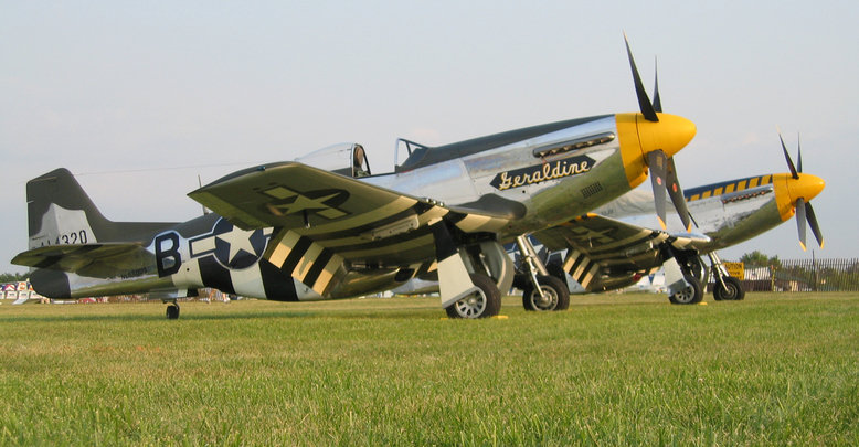 Oshkosh, WI: P-51 Mustangs at EAA fly in, 2004