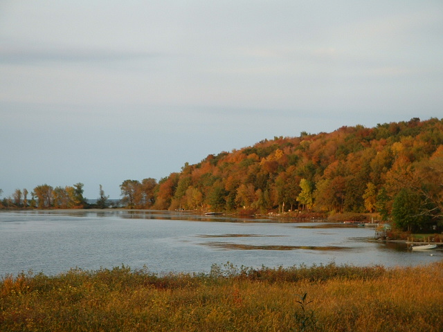 Huron, NY: A view of East Bay in the fall