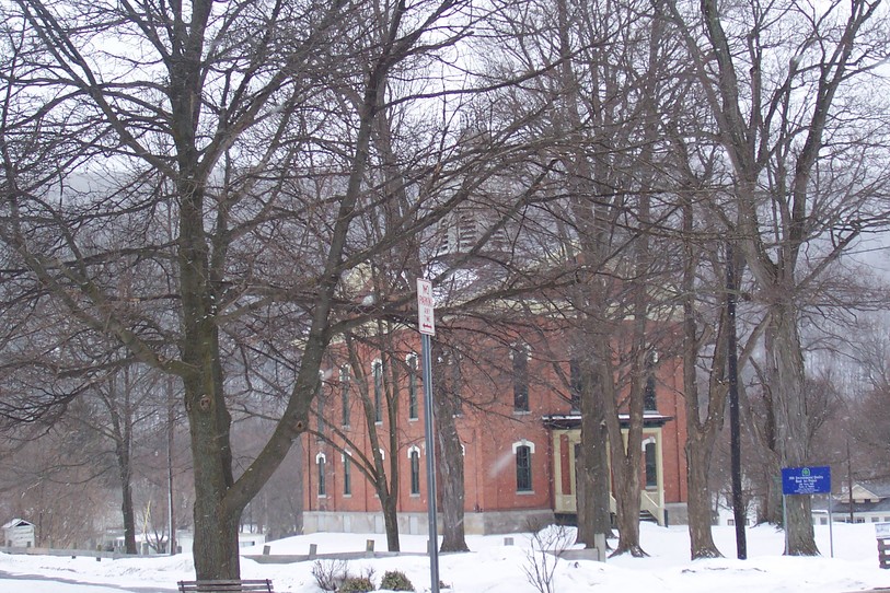 Naples, NY: The Old Town Hall, Often a center of activity, but quiet today on this snow day in March 2007