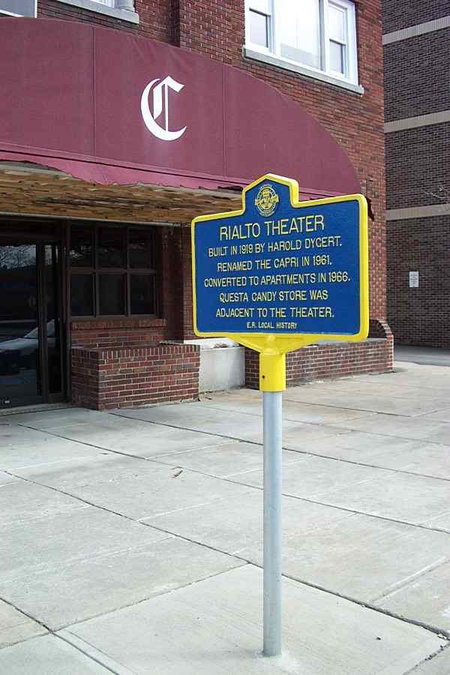 East Rochester, NY: Site of Old Rialto Theater, Main Street, E. Rochester