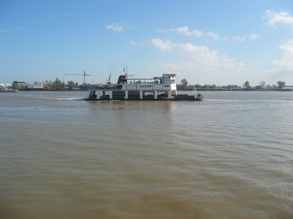 New Orleans, LA : Ferry on Mississippi River photo, picture, image ...