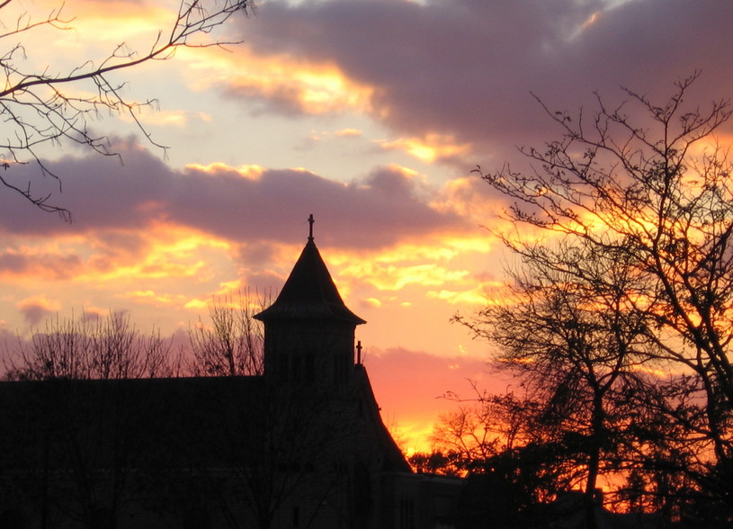 Port Clinton, OH: Church at Sunset