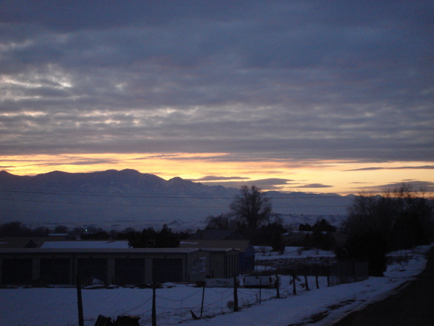 Penrose, CO: snowy sunset in 2007