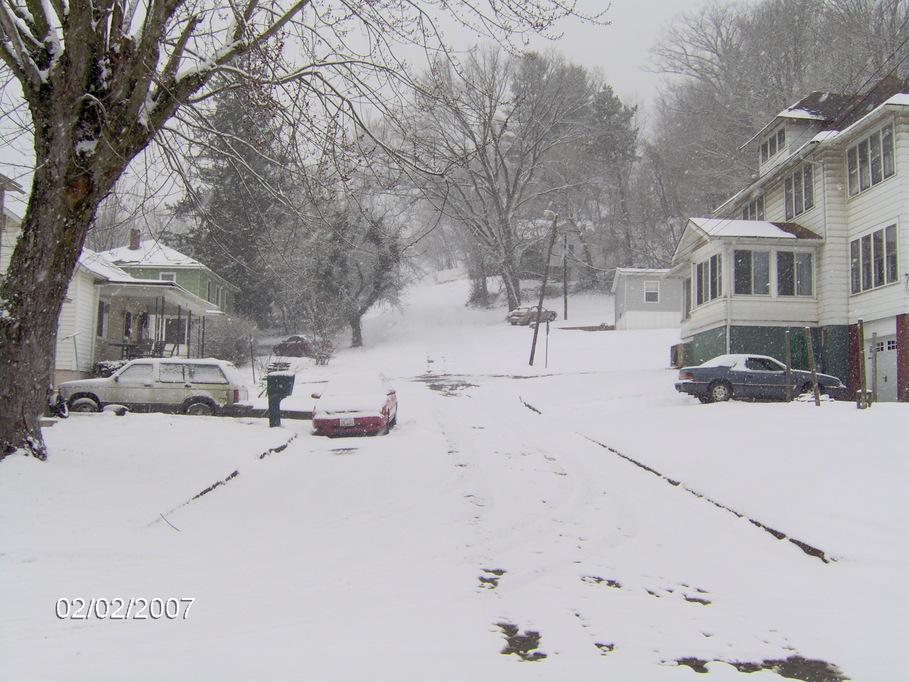 Glouster, OH: A view up "Gobblers Knob" (Monroe St.)