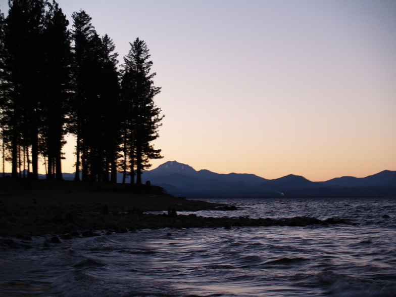 Chester, CA: Sunset on Lake Almanor looking towards Chester, southwest of Chester.