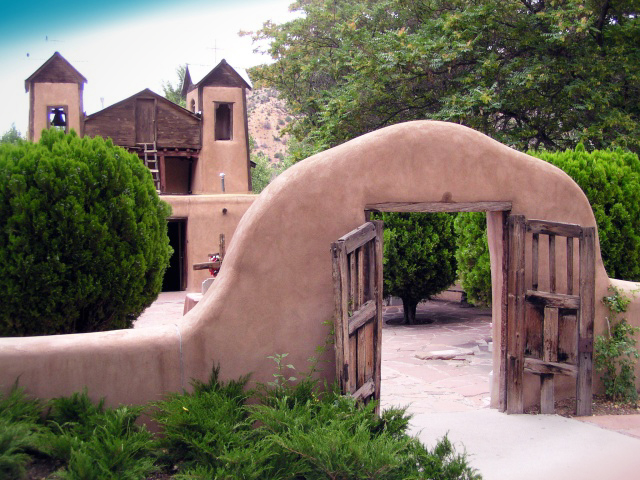 Chimayo, NM: Entrance to the Santuario de Chimayo. Chimayo N.M. August 2004
