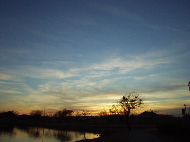 Iowa Park, TX: Iowa Park's Lake Gordon at sunset