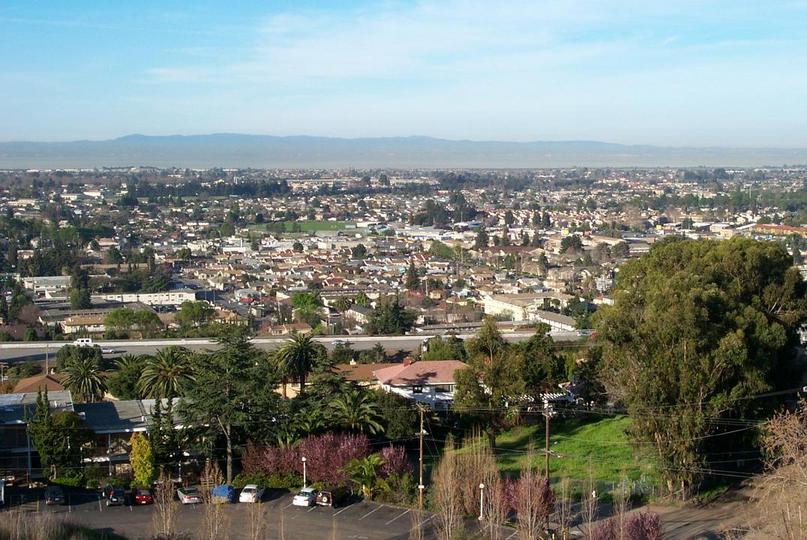 San Leandro, CA: View from San Leandro Hills above Highway 58o
