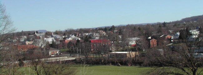 Broadway, VA: Town of Broadway as viewed from Heritage Hills subdivision