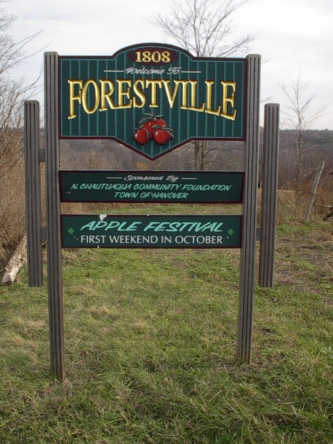 Forestville, NY: Welcome Sign Located on Route 39