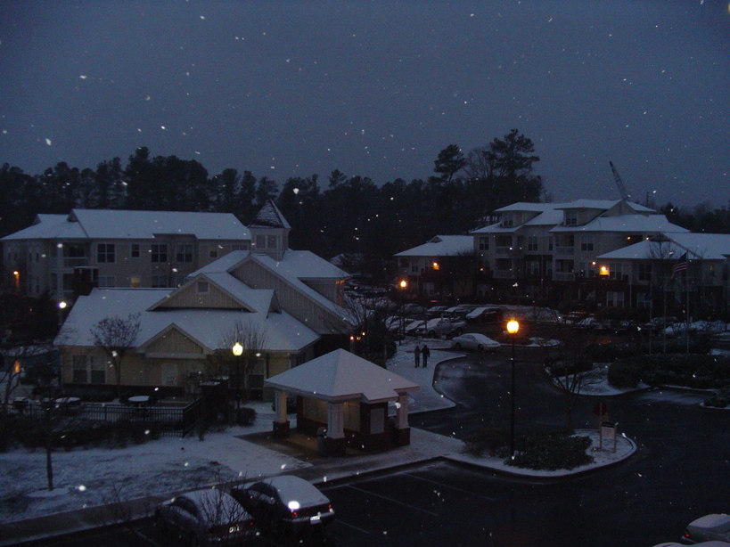 Cary, NC: "Snow Day" January 2007 Cary, NC -This is what we call up north a pretty snow fall, down here it shuts down the town!