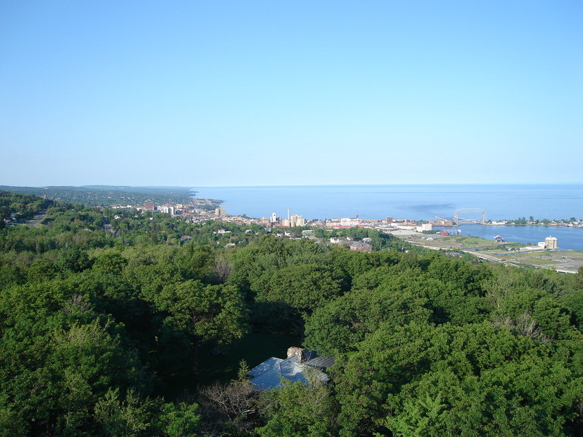 Duluth, MN: downtown Duluth from Enger Tower