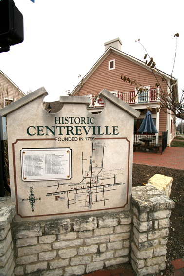 Centerville, OH: Centerville, Corner of Main St City Sign