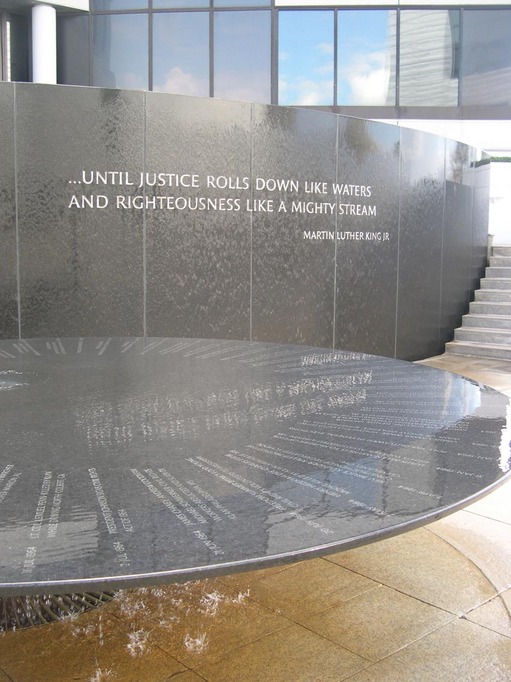 Montgomery, AL: The Civil Rights Memorial, designed by Maya Lin, honors those killed during the struggle for civil rights for all Americans.