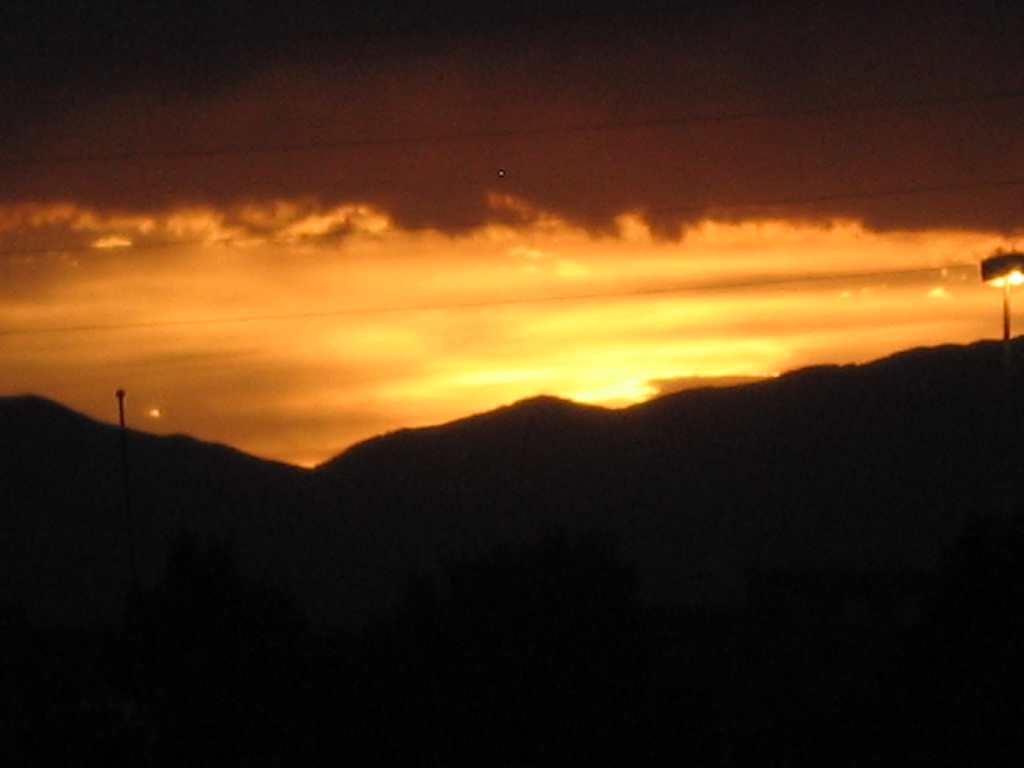 Colorado Springs, CO: Sunset Over Mountains