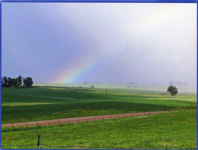 Menlo, IA: Menlo, Iowa, at the end of the rainbow .