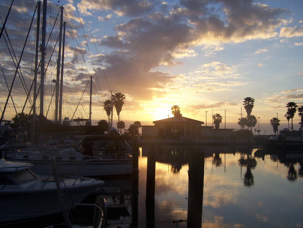 Corpus Christi, TX: Corpus Christi marina at sunrise