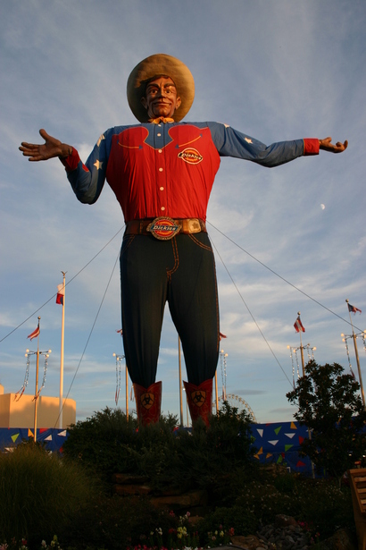 Dallas, TX: Big Tex welcomes guests to the State Fair of Texas in Dallas