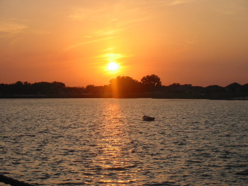The Villages, FL: Sunset over Lake Sumter