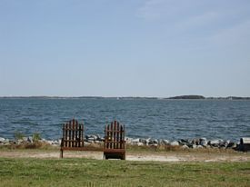 Millsboro, DE: View of Indian River Bay from community of White House Beach
