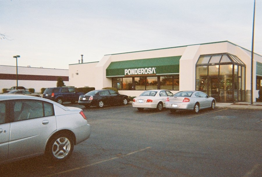 Aurora, IL: Aurora, IL - Ponderosa Steakhouse. One Of Three Chicagoland Locations. There Was Over 150 Locations In Chicagoland Prior To This One Being Built. Many Of Those Chains Of Restaurants Closed In The late 1980's. This Particular Ponderosa Steakhouse Location Was Built Around 1990.