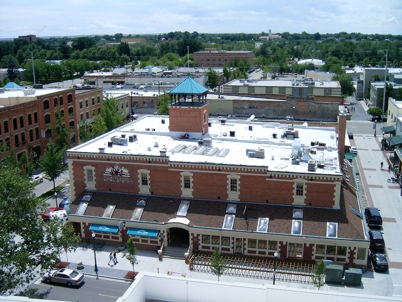 Boise, ID: Boise, Idaho: 8th Street Market Place, viewed from a rooftop across the street.