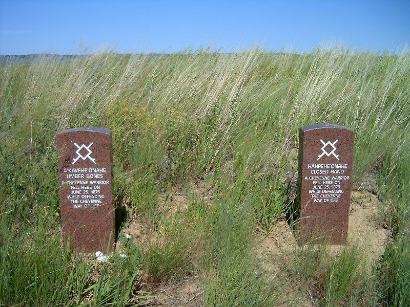 Crow Agency, MT: Crow Agency, Montana: Little Bighorn Battlefield National Monument: Cheynne Warrior markers