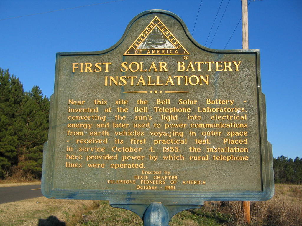 Americus, GA: First Solar Battery Installation Marker, Upper River Road, Americus, GA