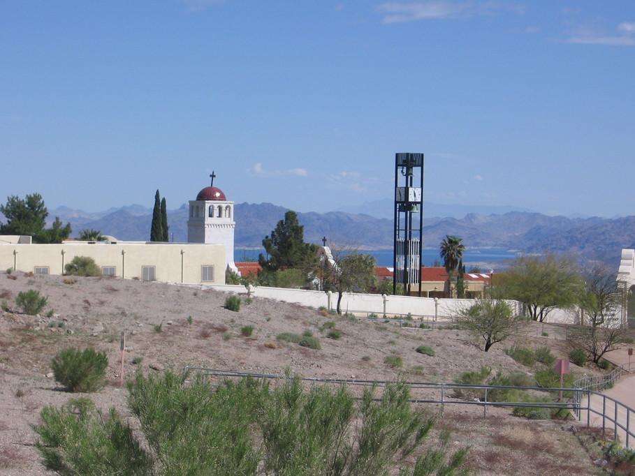 Boulder City, NV: Church above Lake Mead